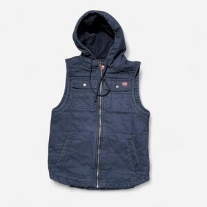 Wrangler navy blue hooded vest. Small.